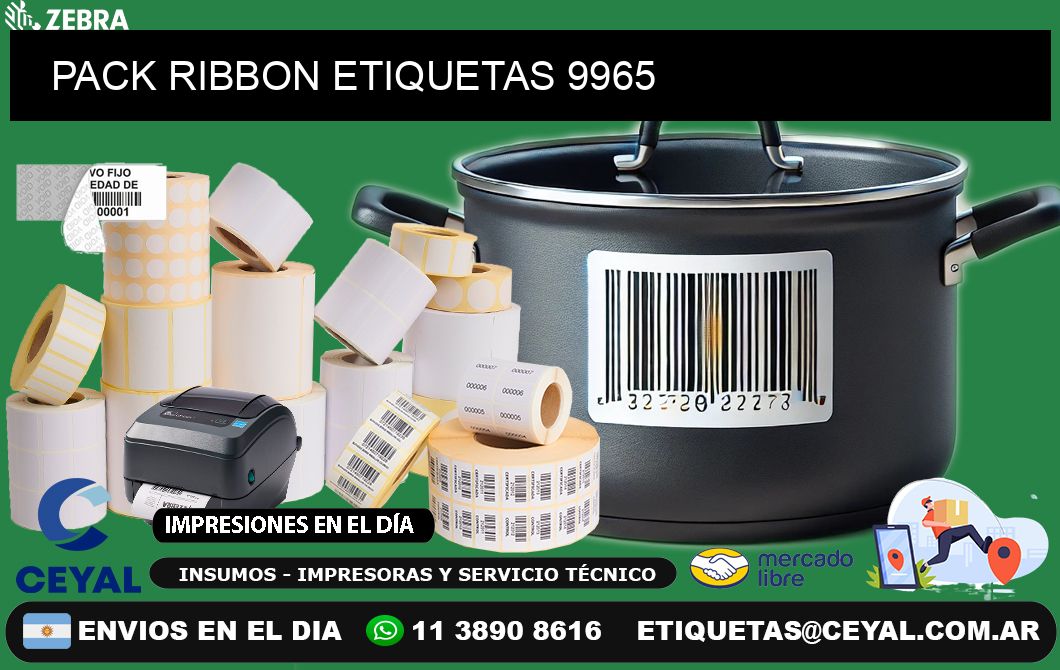 PACK RIBBON ETIQUETAS 9965