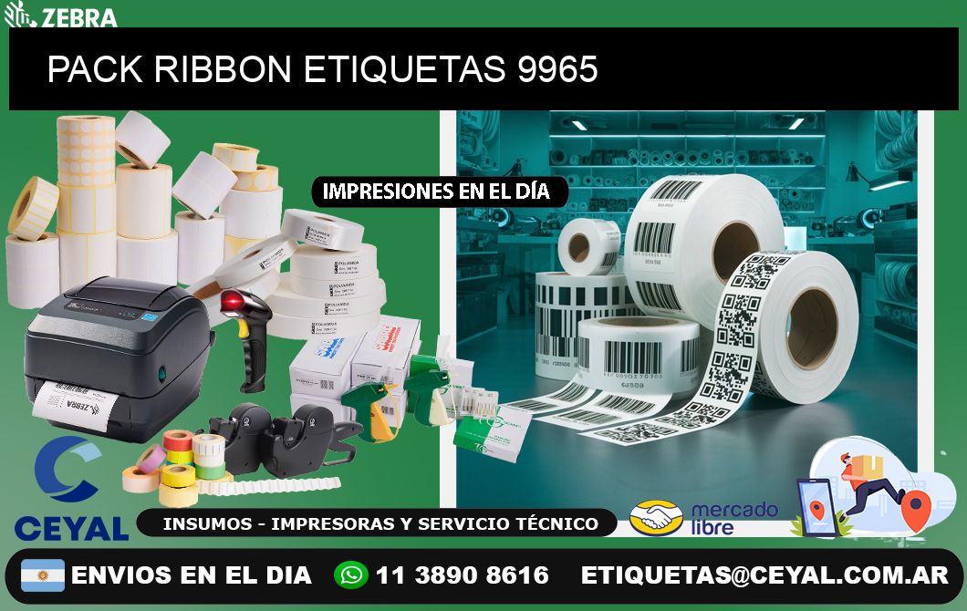 PACK RIBBON ETIQUETAS 9965