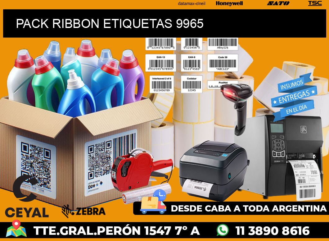 PACK RIBBON ETIQUETAS 9965