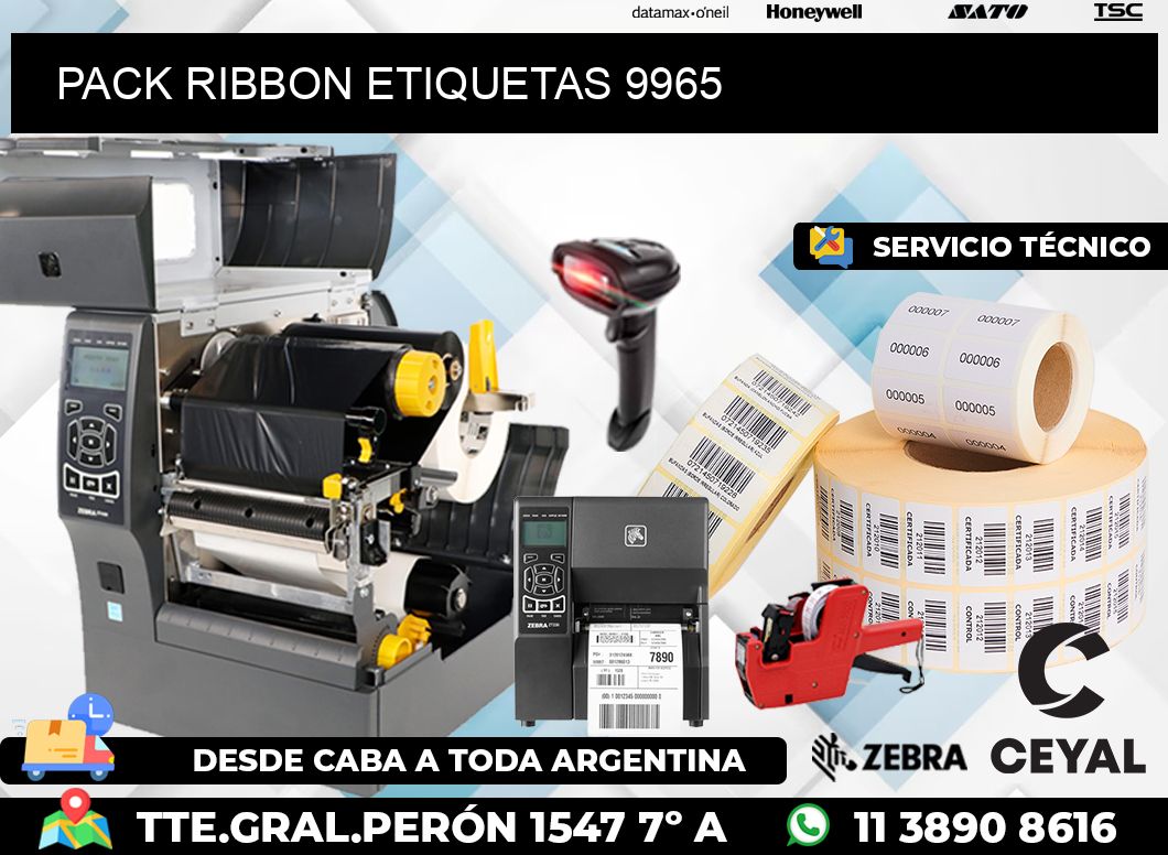 PACK RIBBON ETIQUETAS 9965