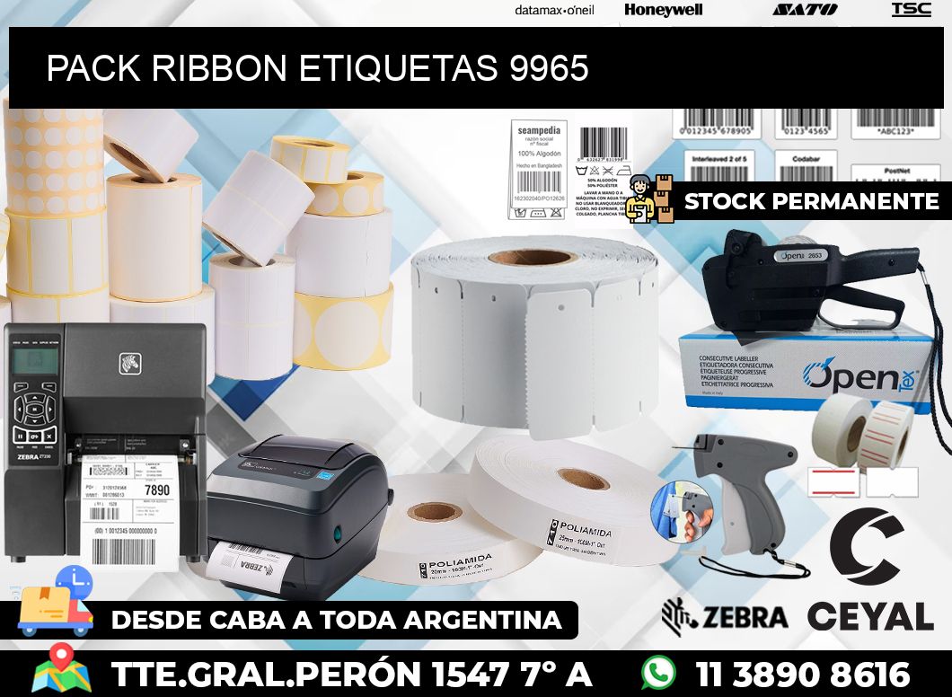 PACK RIBBON ETIQUETAS 9965