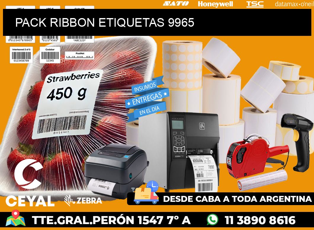 PACK RIBBON ETIQUETAS 9965