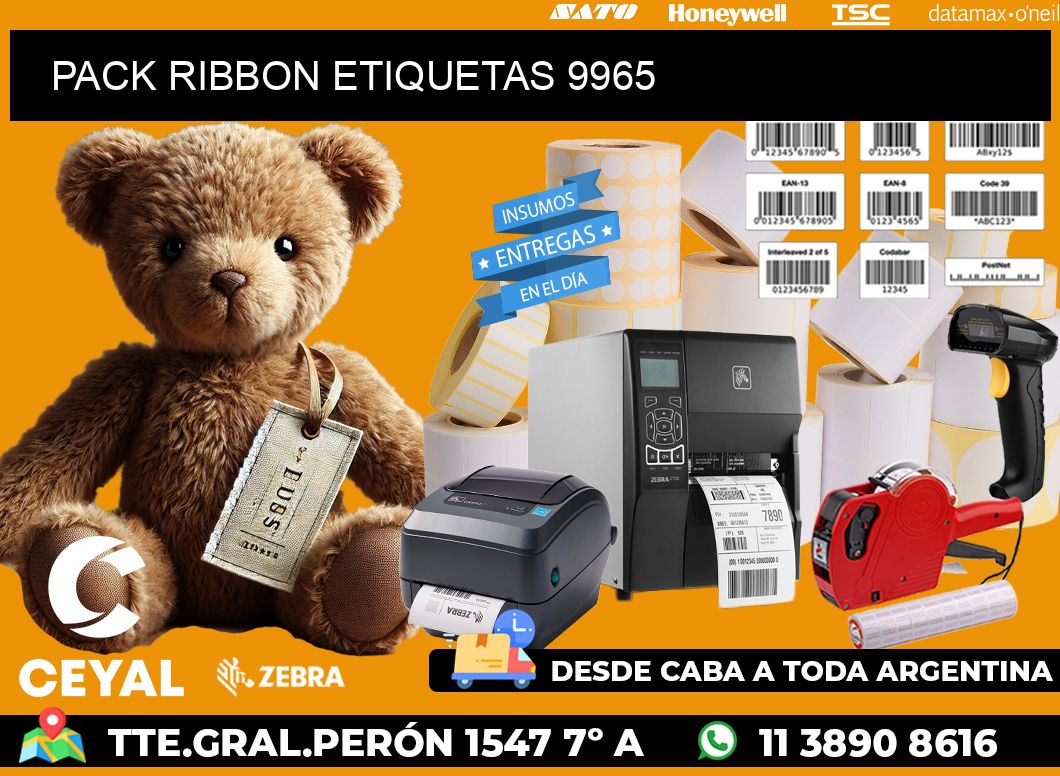 PACK RIBBON ETIQUETAS 9965