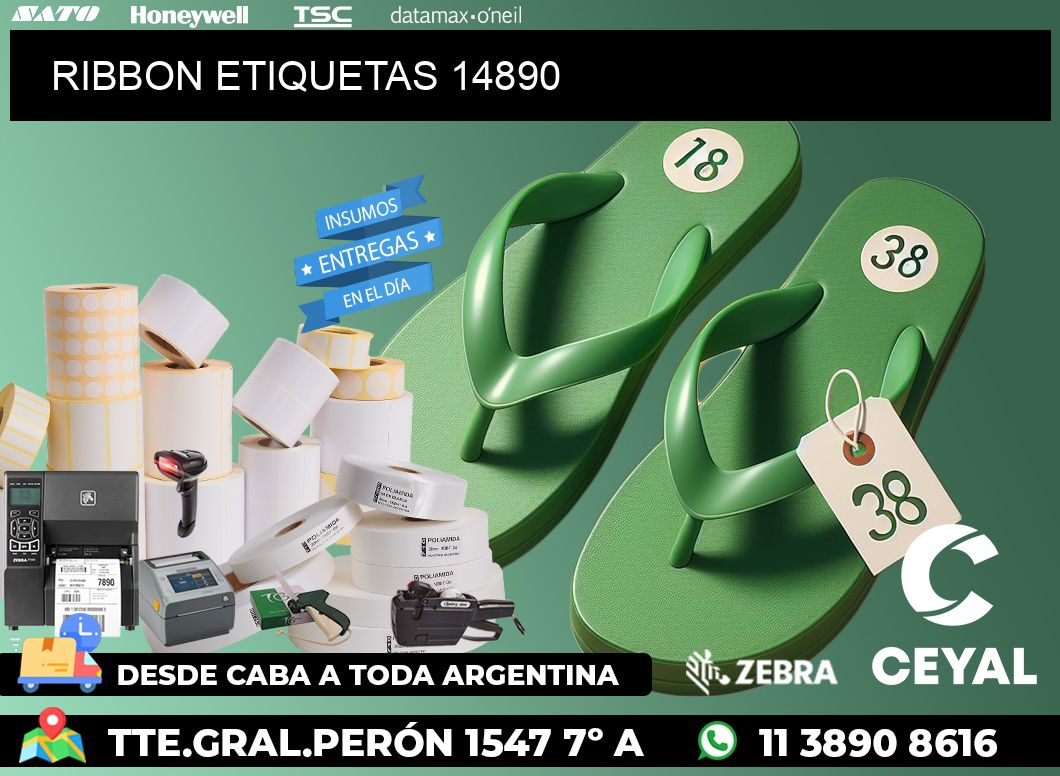 RIBBON ETIQUETAS 14890