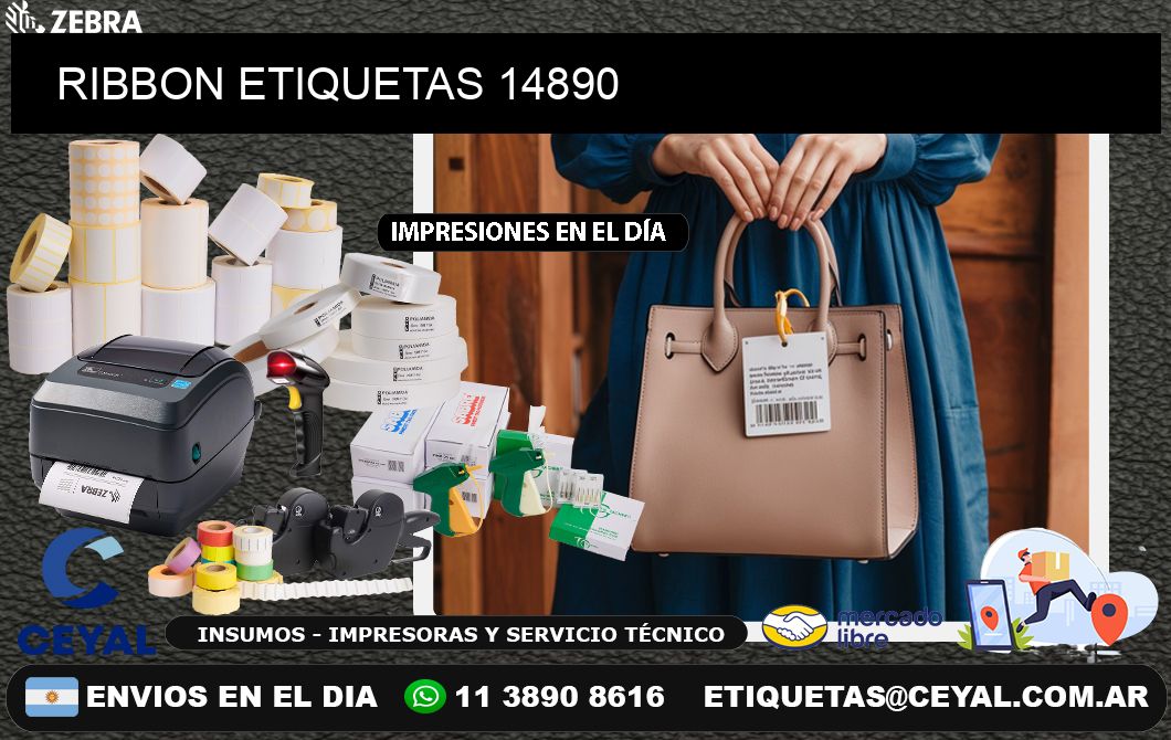 RIBBON ETIQUETAS 14890