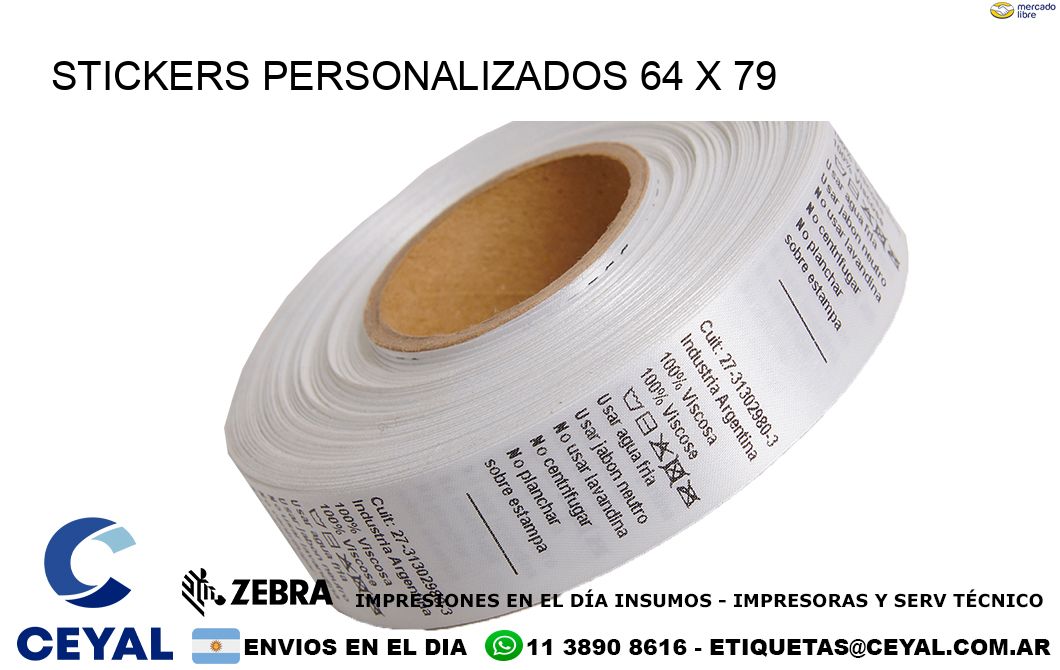 STICKERS PERSONALIZADOS 64 x 79