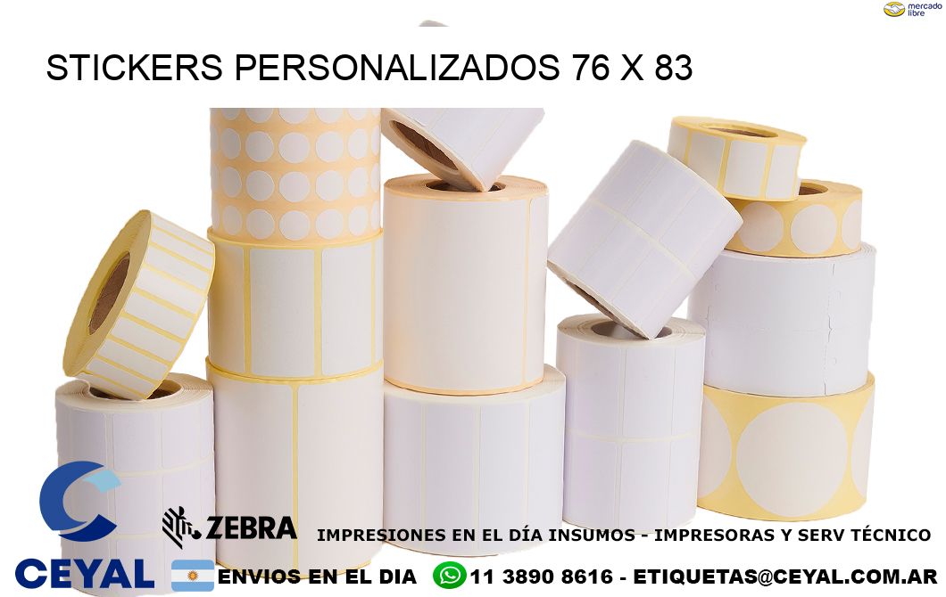 STICKERS PERSONALIZADOS 76 x 83