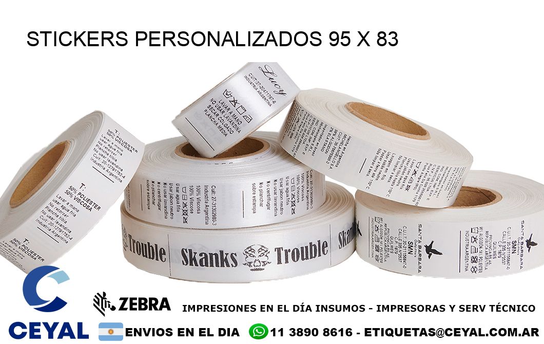 STICKERS PERSONALIZADOS 95 x 83