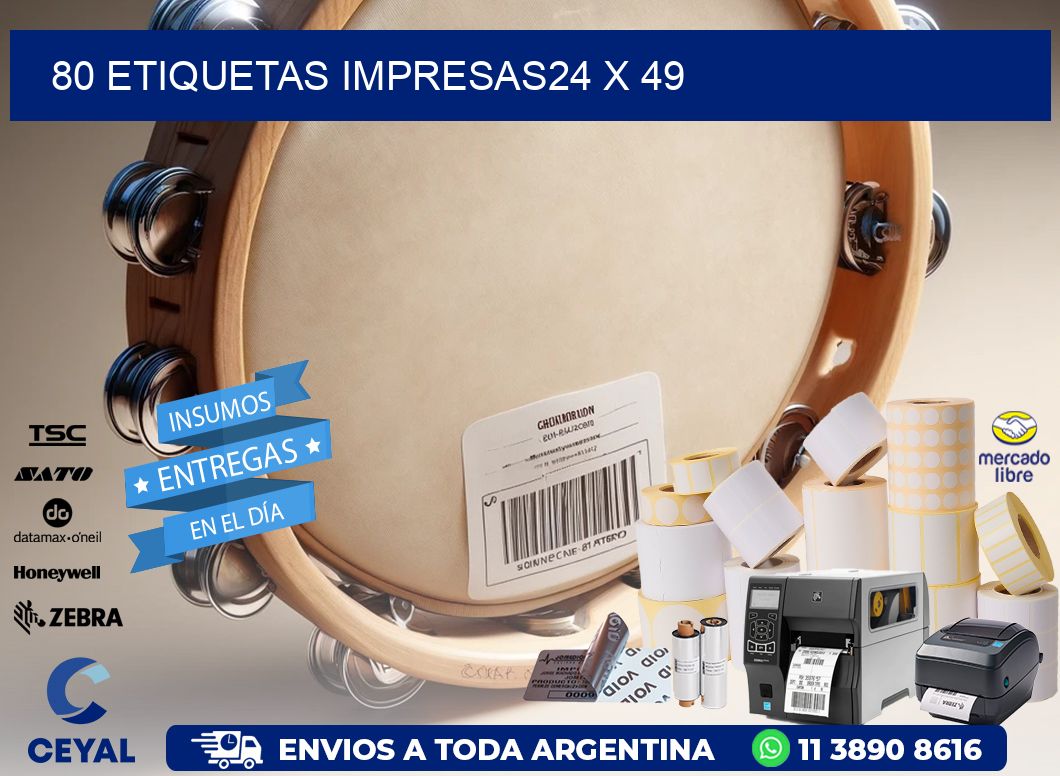 80 ETIQUETAS IMPRESAS24 x 49