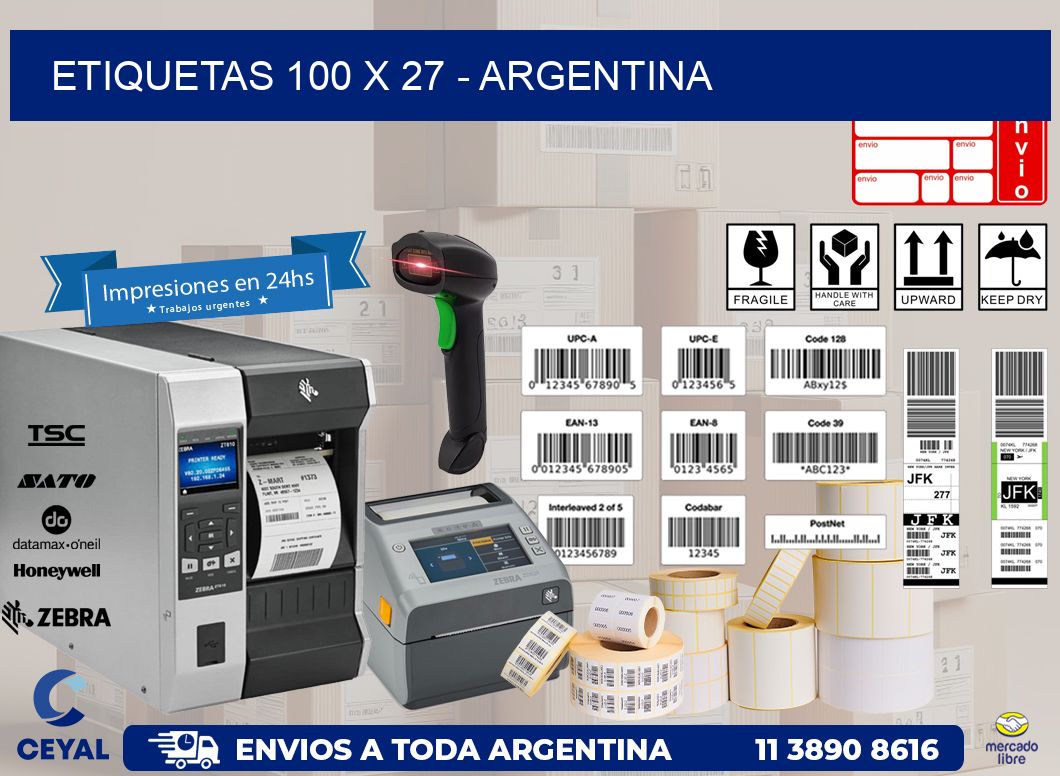 ETIQUETAS 100 x 27 - ARGENTINA