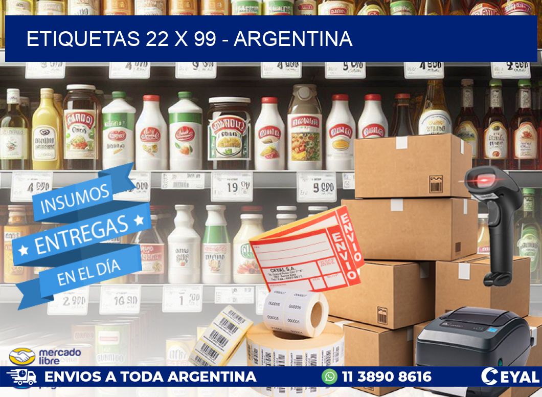 ETIQUETAS 22 x 99 - ARGENTINA