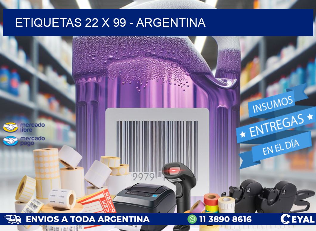 ETIQUETAS 22 x 99 - ARGENTINA