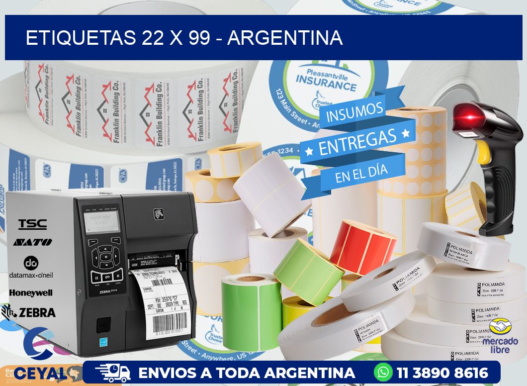 ETIQUETAS 22 x 99 - ARGENTINA