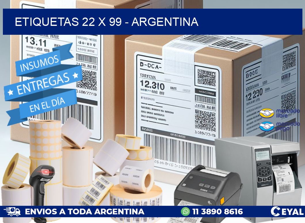 ETIQUETAS 22 x 99 - ARGENTINA