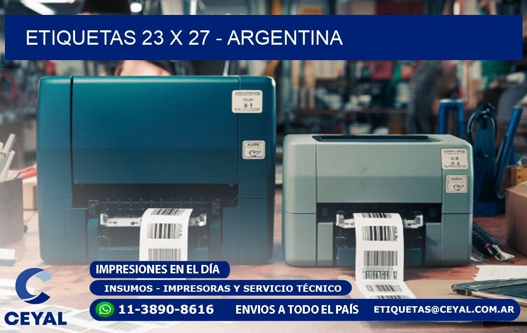 ETIQUETAS 23 x 27 - ARGENTINA