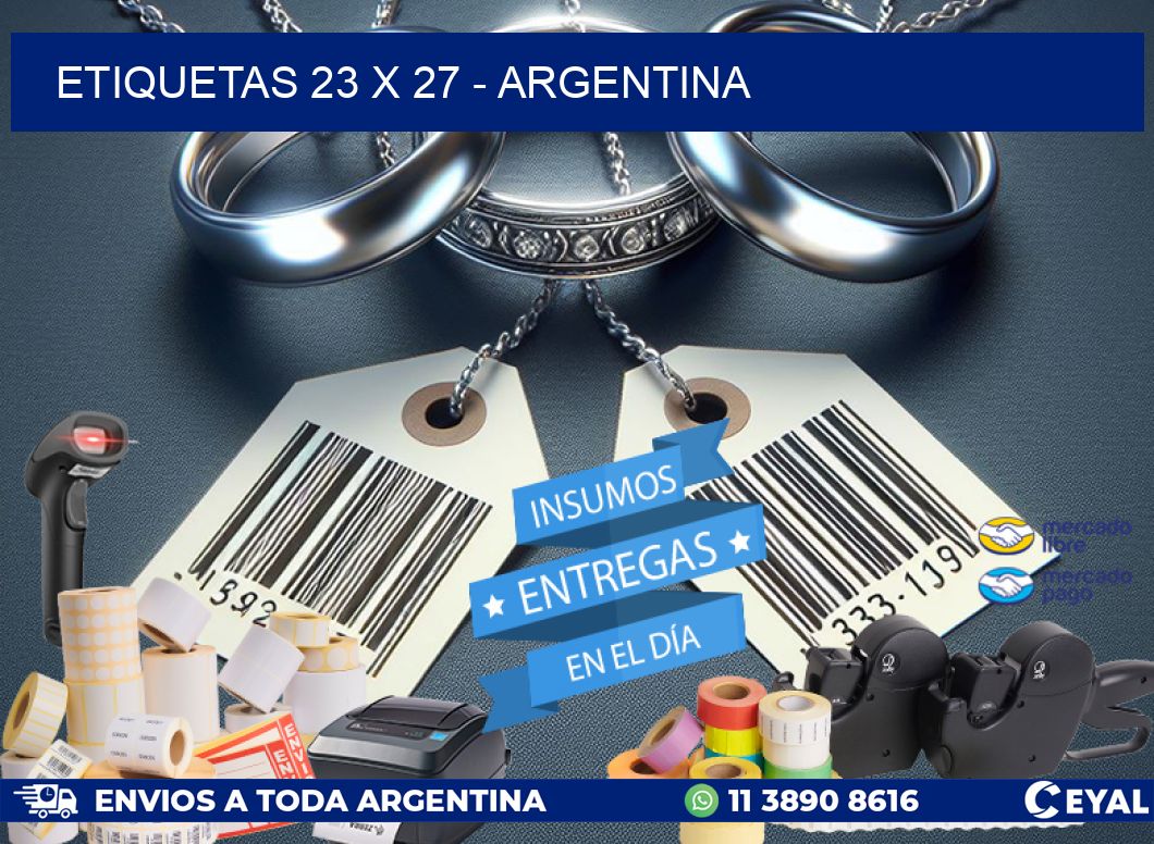 ETIQUETAS 23 x 27 - ARGENTINA