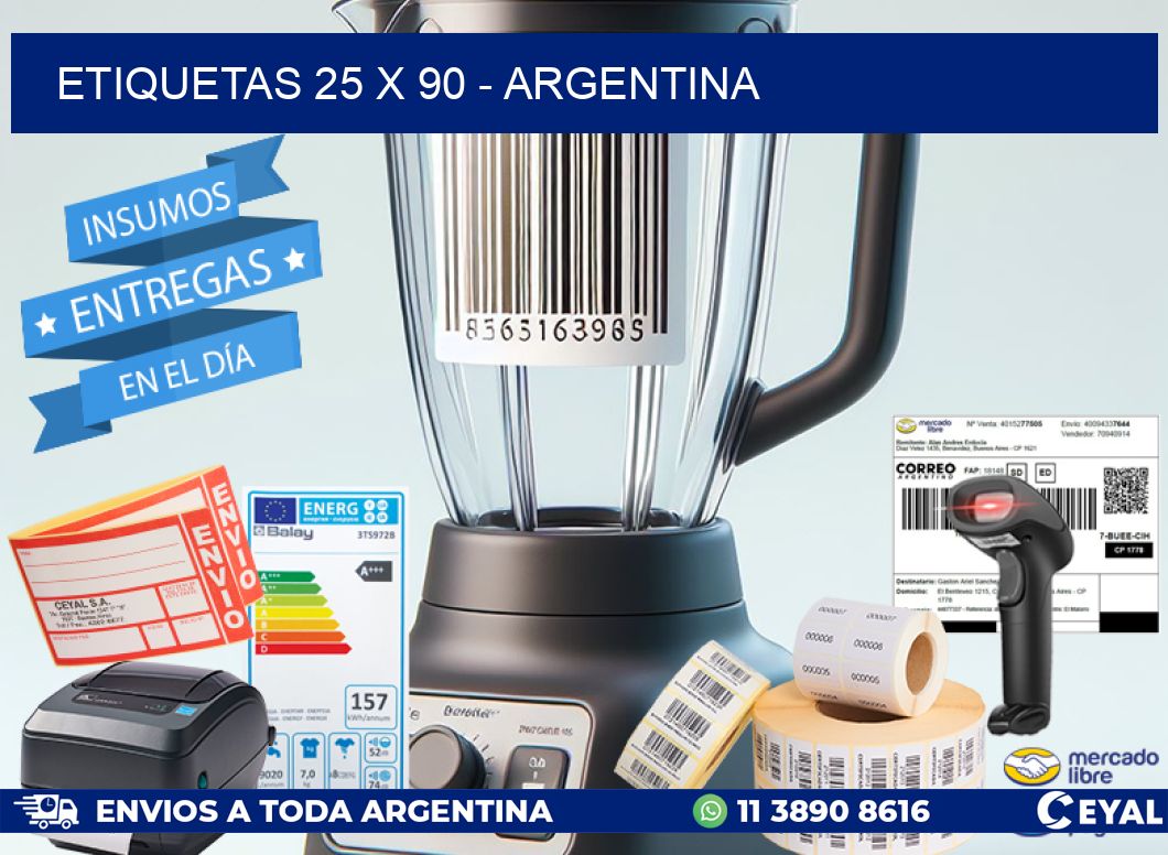 ETIQUETAS 25 x 90 - ARGENTINA