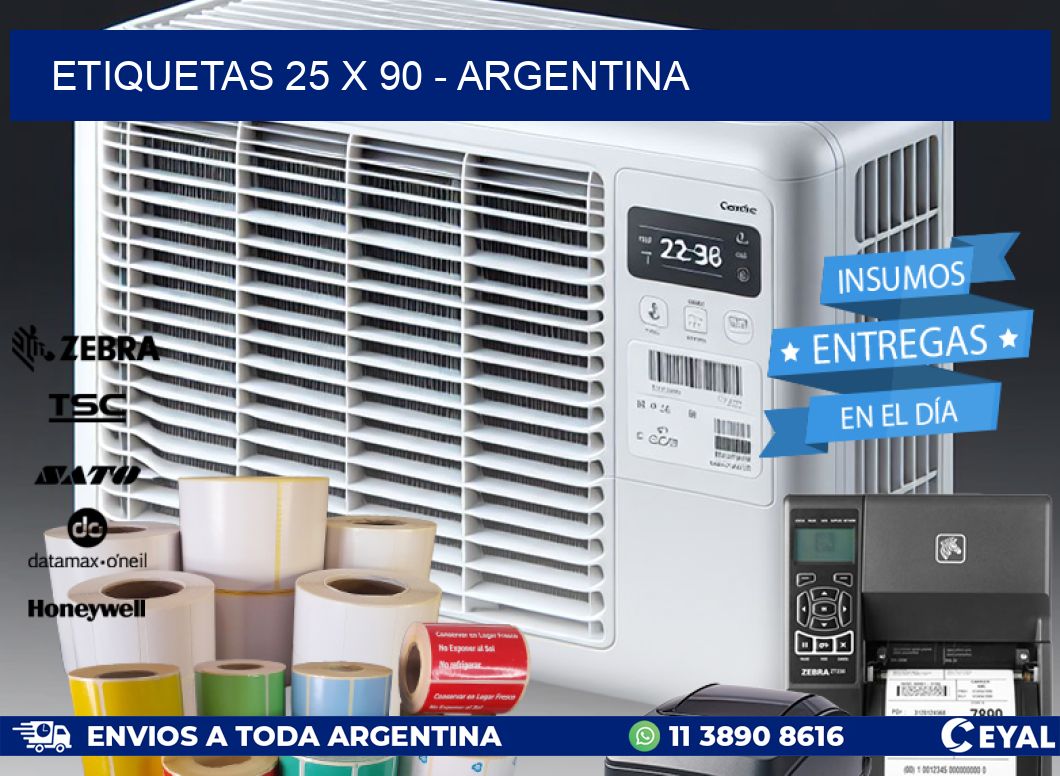 ETIQUETAS 25 x 90 - ARGENTINA