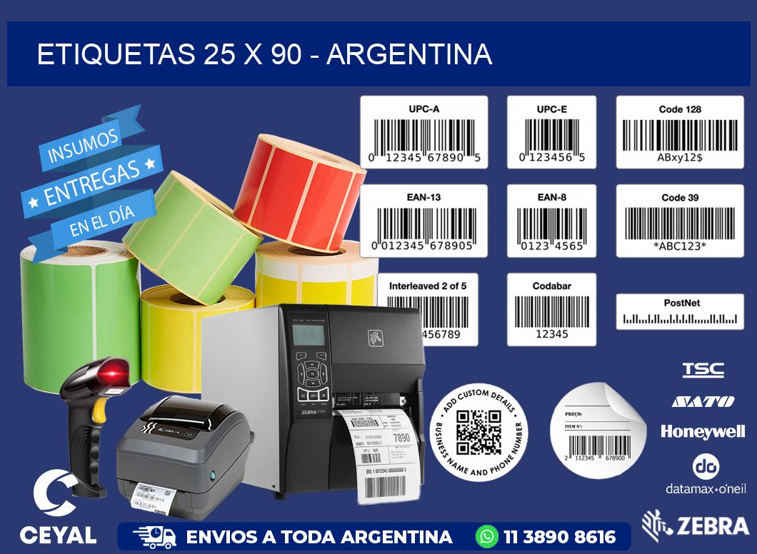 ETIQUETAS 25 x 90 - ARGENTINA