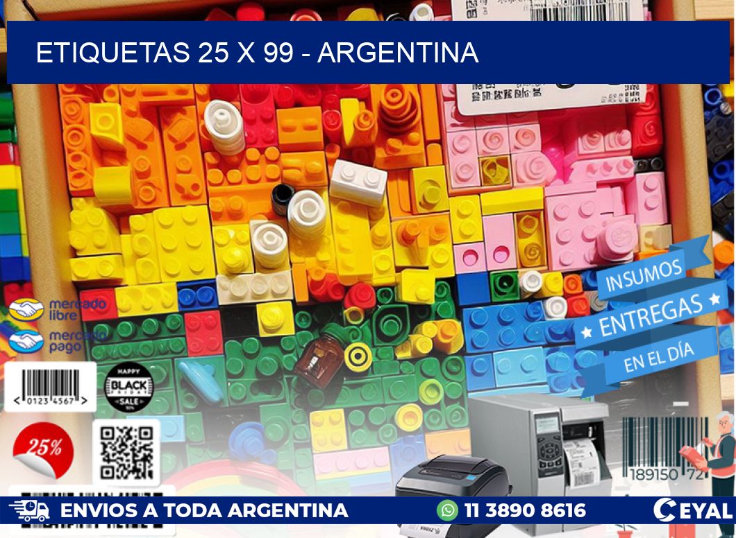 ETIQUETAS 25 x 99 - ARGENTINA