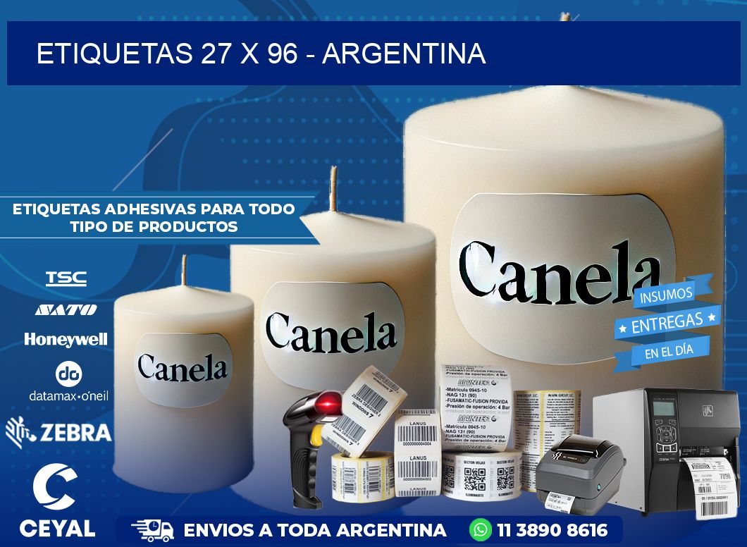 ETIQUETAS 27 x 96 - ARGENTINA