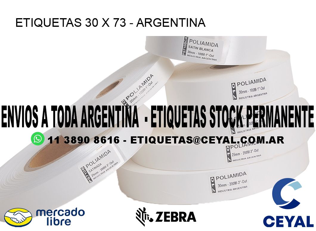 ETIQUETAS 30 x 73 - ARGENTINA