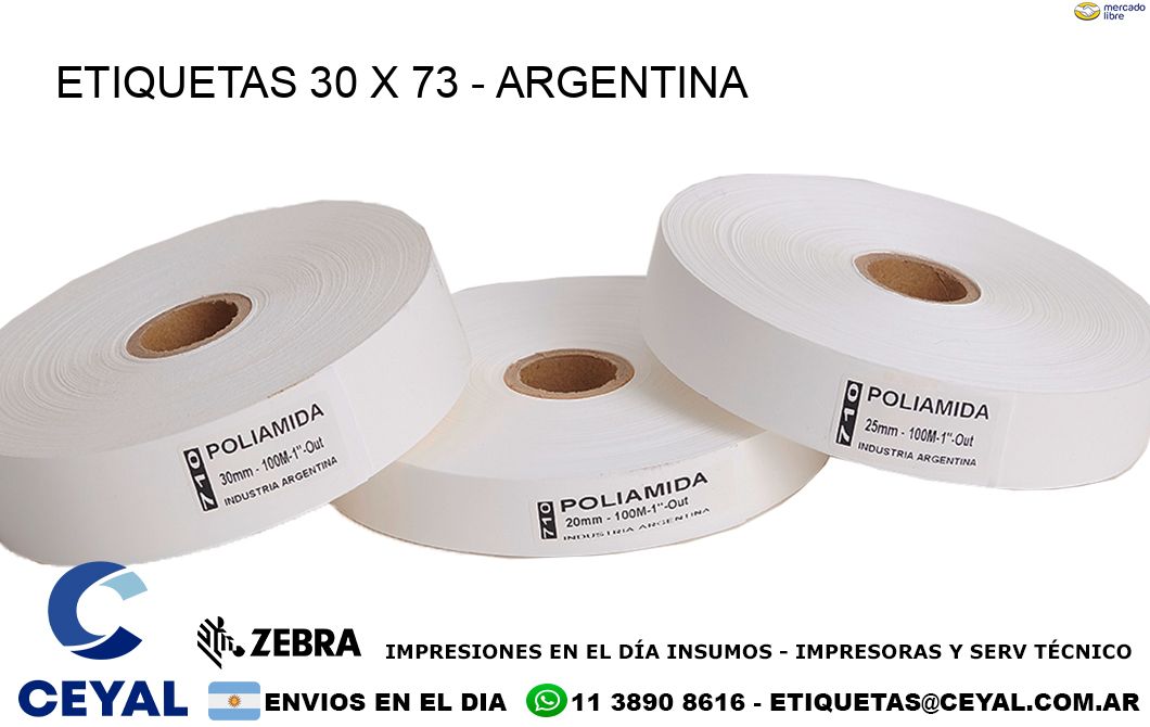 ETIQUETAS 30 x 73 - ARGENTINA