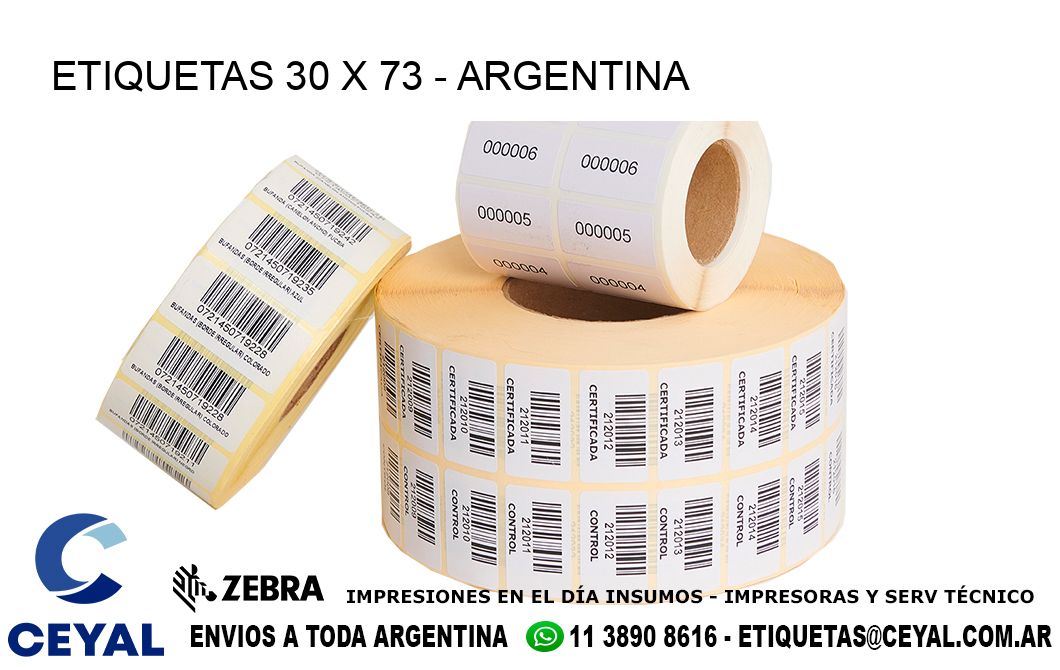 ETIQUETAS 30 x 73 - ARGENTINA