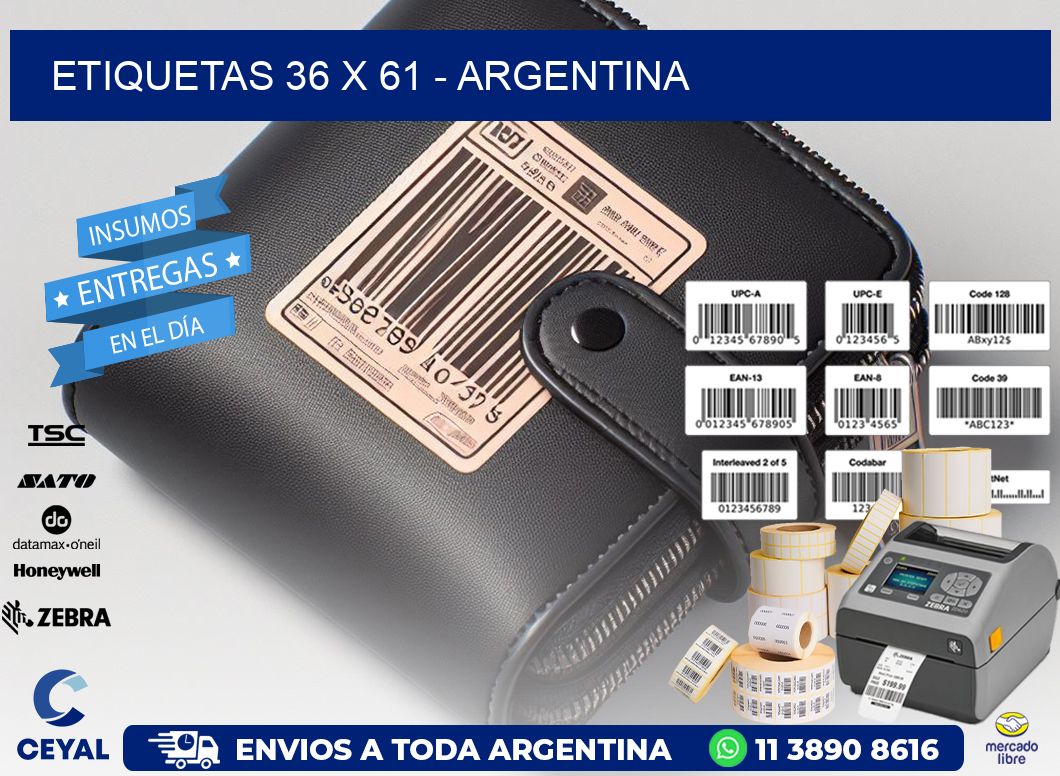 ETIQUETAS 36 x 61 - ARGENTINA