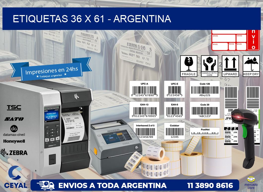 ETIQUETAS 36 x 61 - ARGENTINA