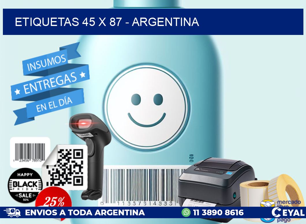 ETIQUETAS 45 x 87 - ARGENTINA