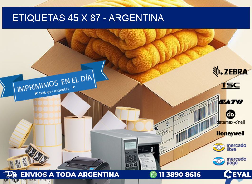 ETIQUETAS 45 x 87 - ARGENTINA