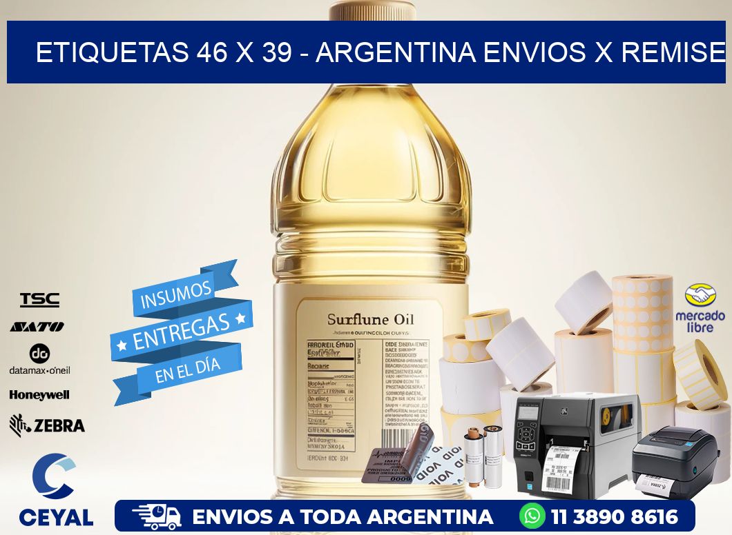 ETIQUETAS 46 x 39 - ARGENTINA ENVIOS X REMISE