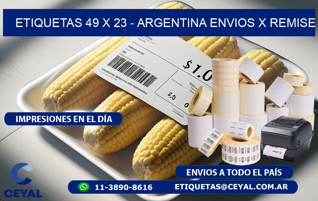 ETIQUETAS 49 x 23 - ARGENTINA ENVIOS X REMISE