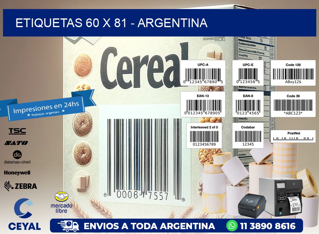 ETIQUETAS 60 x 81 - ARGENTINA