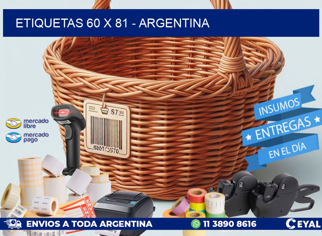 ETIQUETAS 60 x 81 - ARGENTINA