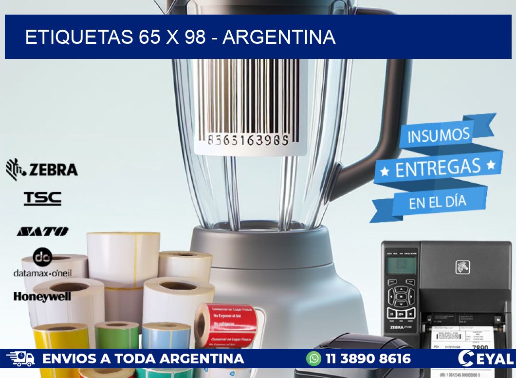 ETIQUETAS 65 x 98 - ARGENTINA