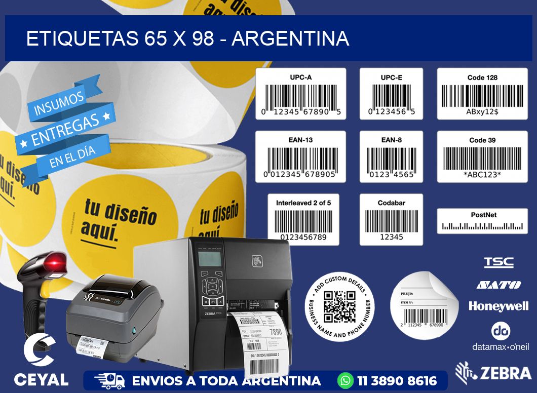 ETIQUETAS 65 x 98 - ARGENTINA