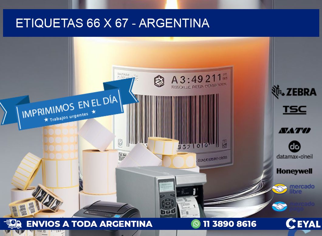 ETIQUETAS 66 x 67 - ARGENTINA