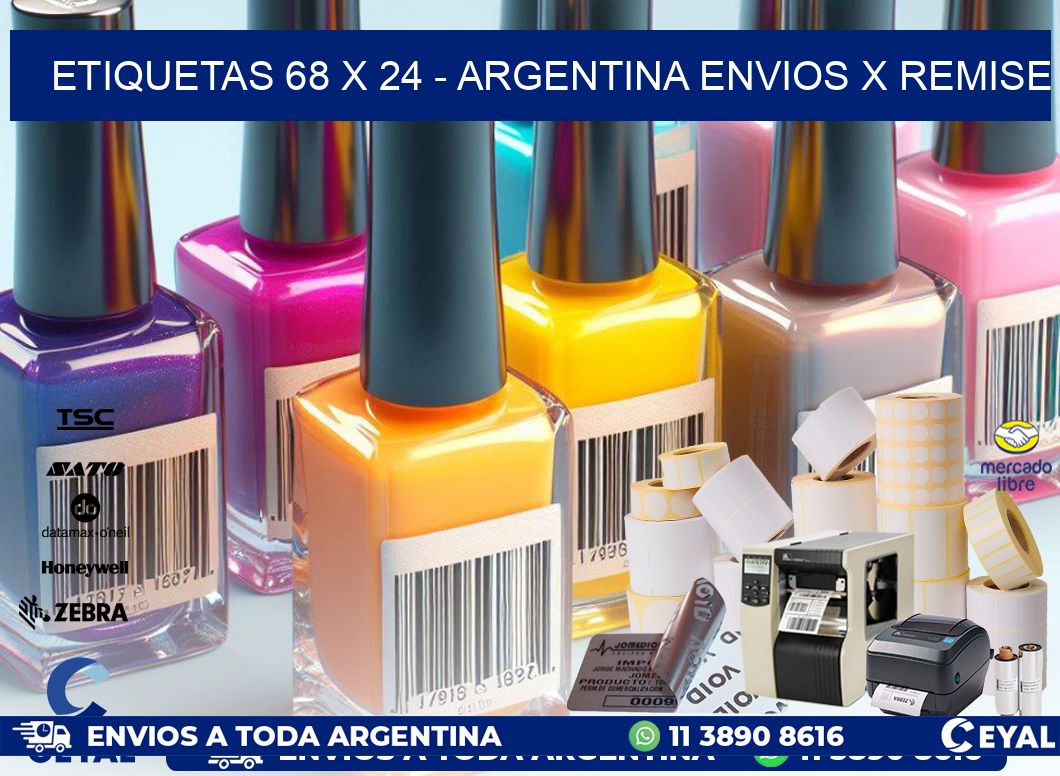 ETIQUETAS 68 x 24 – ARGENTINA ENVIOS X REMISE