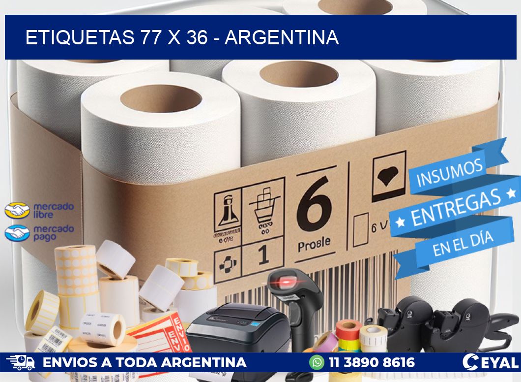 ETIQUETAS 77 x 36 - ARGENTINA