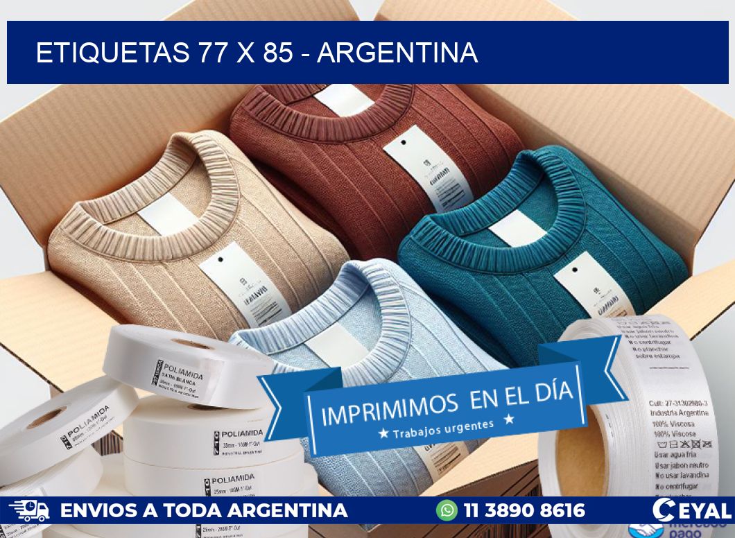 ETIQUETAS 77 x 85 - ARGENTINA