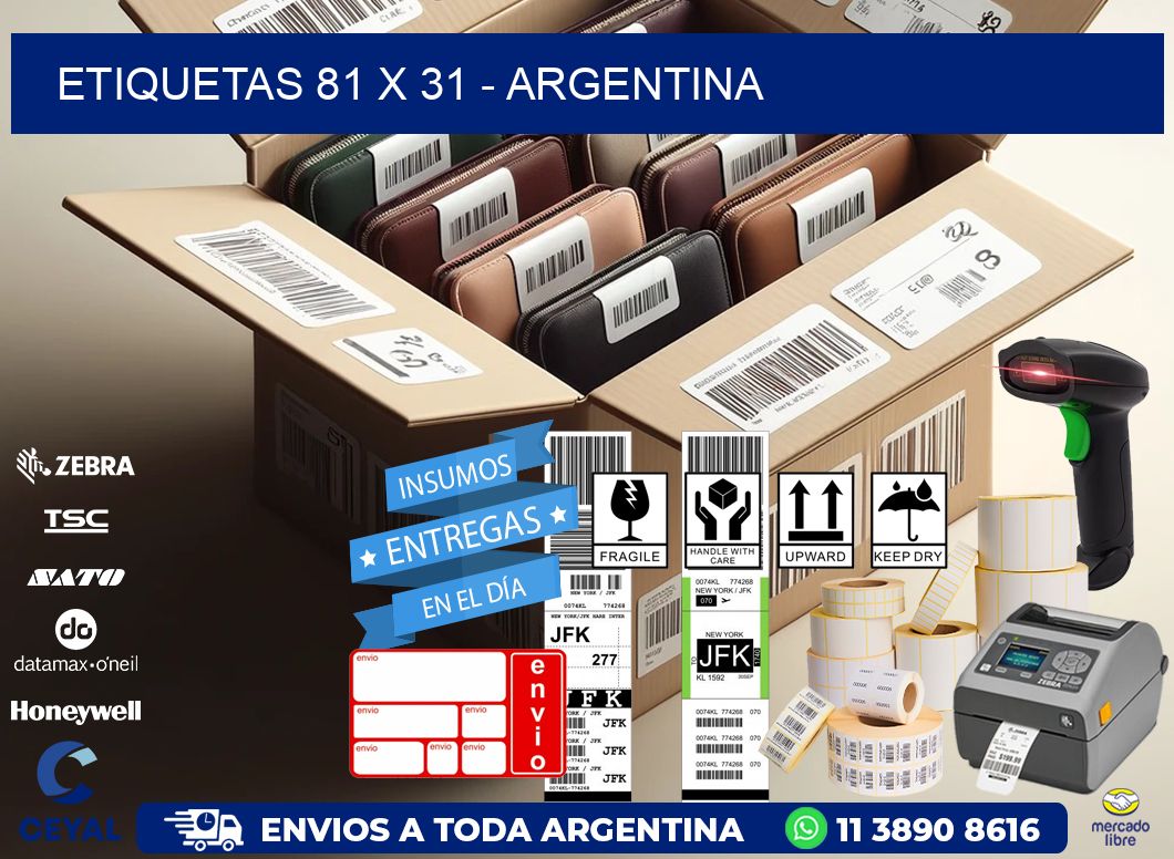 ETIQUETAS 81 x 31 - ARGENTINA