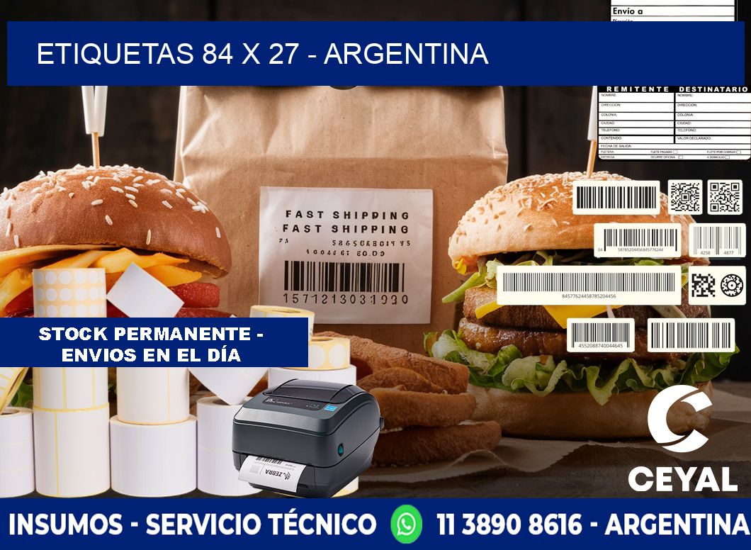 ETIQUETAS 84 x 27 - ARGENTINA