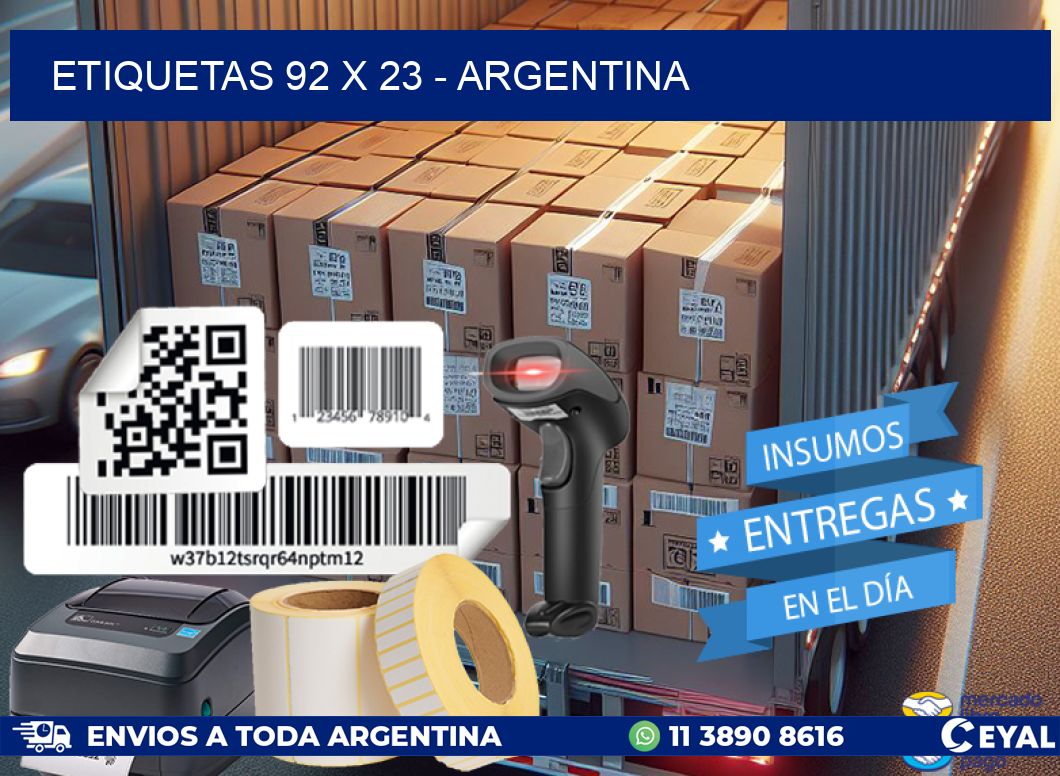 ETIQUETAS 92 x 23 - ARGENTINA