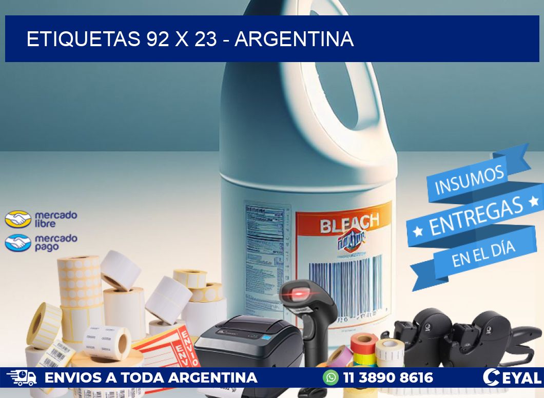 ETIQUETAS 92 x 23 - ARGENTINA