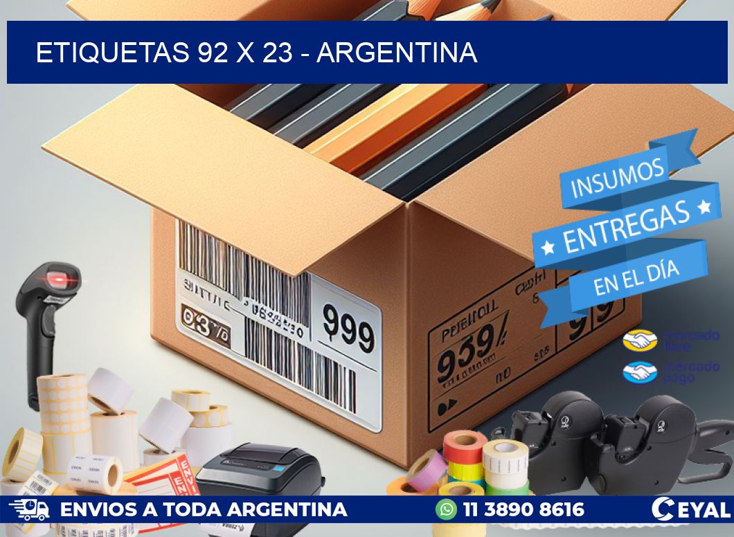 ETIQUETAS 92 x 23 - ARGENTINA