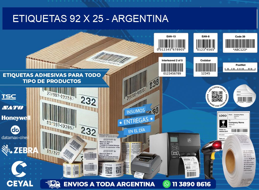 ETIQUETAS 92 x 25 – ARGENTINA