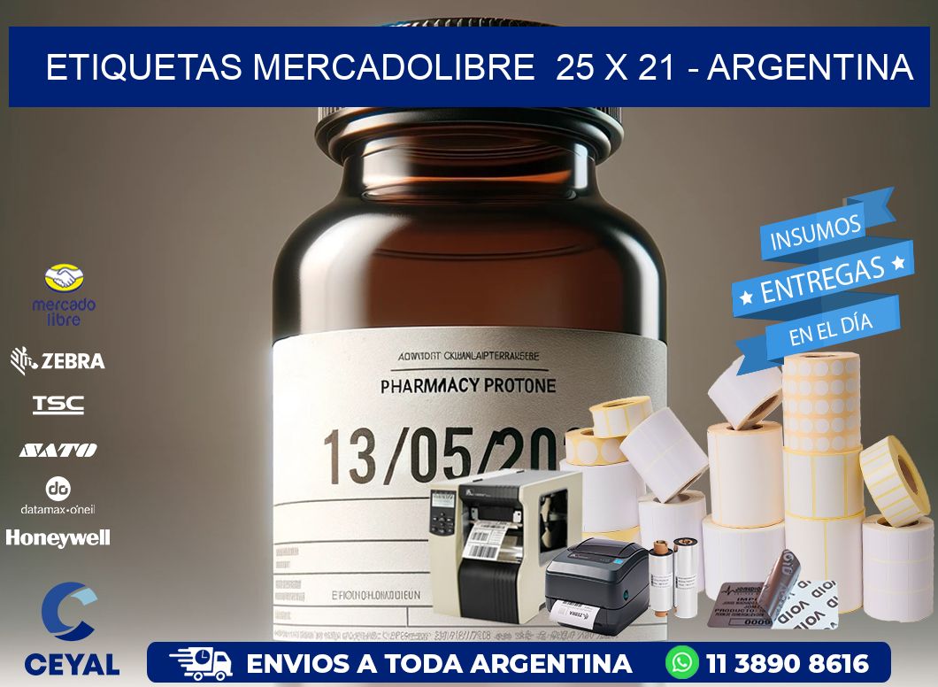 ETIQUETAS MERCADOLIBRE  25 x 21 – ARGENTINA