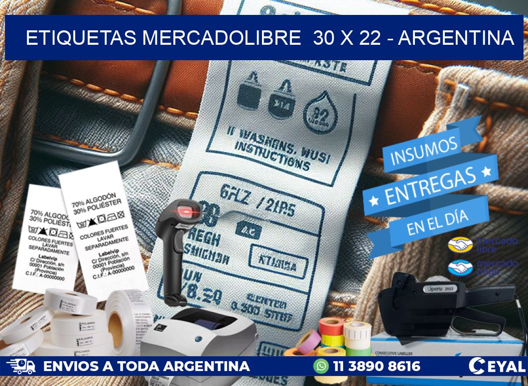 ETIQUETAS MERCADOLIBRE  30 x 22 – ARGENTINA